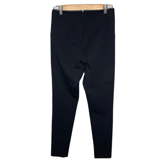 Veronica Beard Black Harlequin High Waisted Back Zip Stretch Trouser Pants 6 - Picture 3 of 8